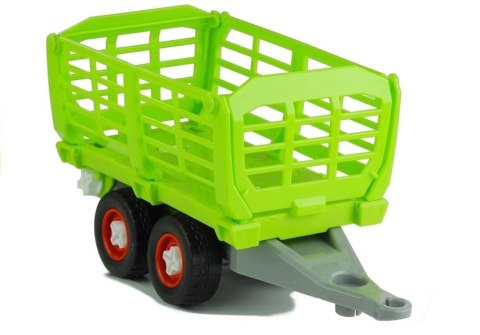 ROZKRĘCANY TRAKTOR Z OTWIERANA PRZYCZEPĄ 43 CM