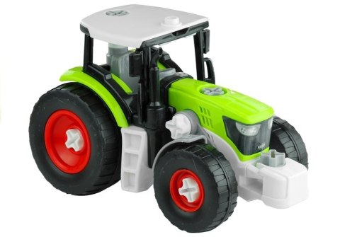 ROZKRĘCANY TRAKTOR Z OTWIERANA PRZYCZEPĄ 43 CM
