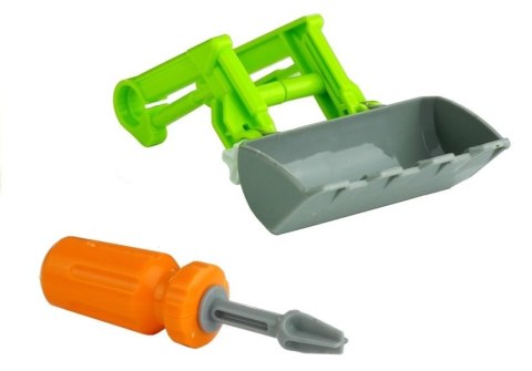 ROZKRĘCANY TRAKTOR Z OTWIERANA PRZYCZEPĄ 43 CM