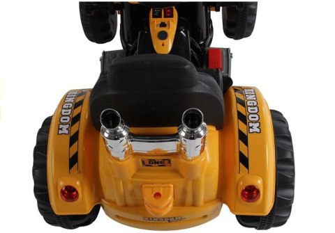 TRAKTOR NA AKUMULATOR Z ŁYŻKĄ KOPARKA POMARAŃCZOWY