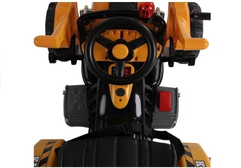 TRAKTOR NA AKUMULATOR Z ŁYŻKĄ KOPARKA POMARAŃCZOWY