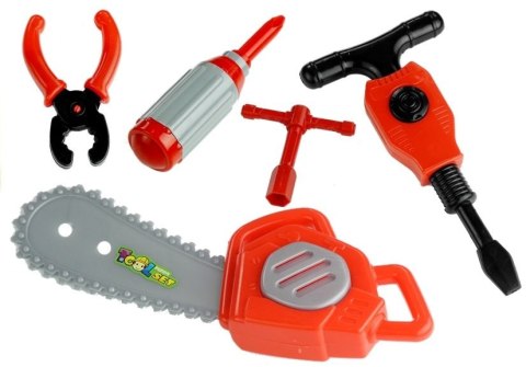 ZESTAW STRAŻAKA WÓZ HEŁM GAŚNICA PIŁA 14 ELEMENTÓW