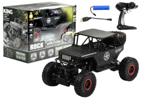 AUTO ZDALNIE STEROWANE JEEP R/C 1:18 CZARNE