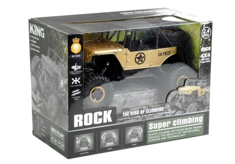 AUTO ZDALNIE STEROWANE JEEP R/C 1:18 ZŁOTY