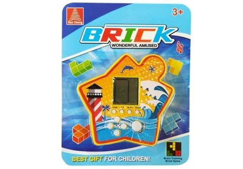 GRA ELEKTRONICZNA KIESZONKOWA BRICK TETRIS ŻÓŁTY
