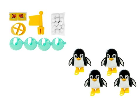 GRA ZRĘCZNOŚCIOWA PINGWINY NA LODOWCU PODBIJANIE PIŁEK