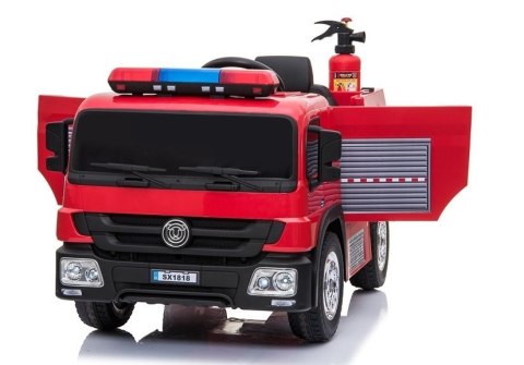 POJAZD NA AKUMULATOR WÓZ STRAŻACKI CZERWONY SX1818