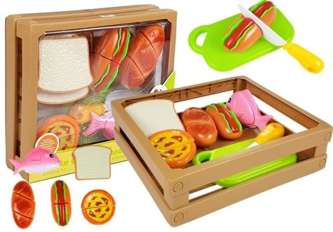 ZESTAW DO KROJENIA HOT DOG RYBA NA RZEPY W SKRZYNI