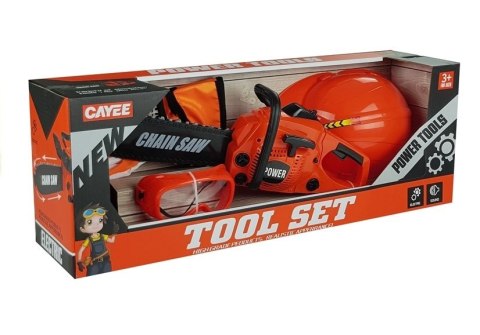 ZESTAW MAJSTERKOWICZA PIŁA RĘKAWICE KASK OKULARY﻿