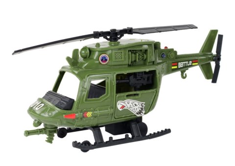 ZESTAW MILITARNY HELIKOPTER WOJSKOWY WÓZ BOJOWY WIEŻA KONTROLNA ŻOŁNIERZ