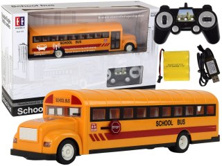 ŻÓŁTY AUTOBUS SZKOLNY ZDALNIE STEROWANY R/C OTWIERANE DRZWI