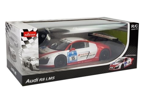 AUTO R/C AUDI R8 LMS RASTAR 1:14 BIAŁO-CZERWONE