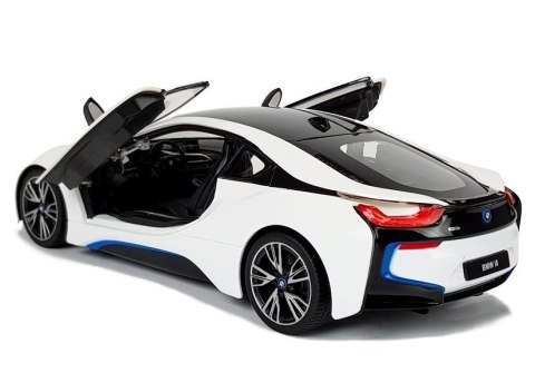 AUTO R/C BMW I8 RASTAR 1:14 BIAŁY DRZWI AUTOMATYCZNE