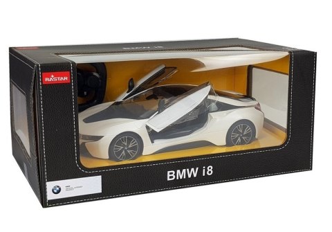 AUTO R/C BMW I8 RASTAR 1:14 BIAŁY DRZWI AUTOMATYCZNE