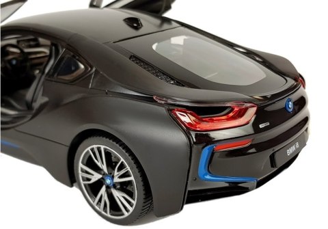 AUTO R/C BMW I8 RASTAR 1:14 CZARNY DRZWI AUTOMATYCZNE