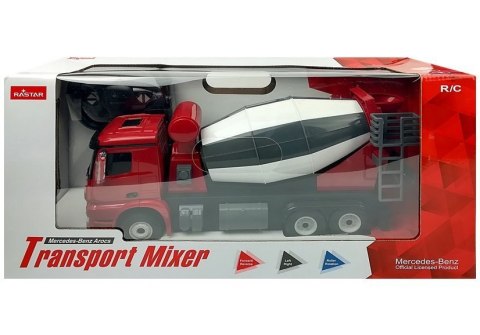 AUTO R/C MERCEDES-BENZ AROCS RASTAR 1:14 CZERWONE NA PILOTA