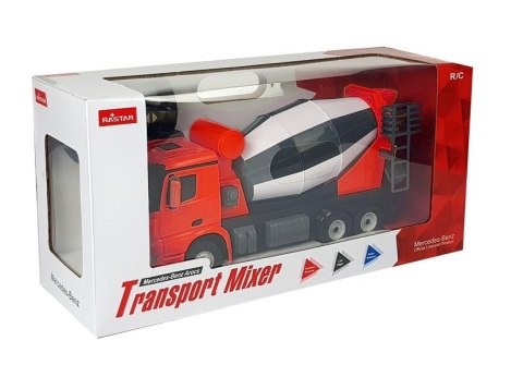 AUTO R/C MERCEDES-BENZ AROCS RASTAR 1:14 CZERWONE NA PILOTA