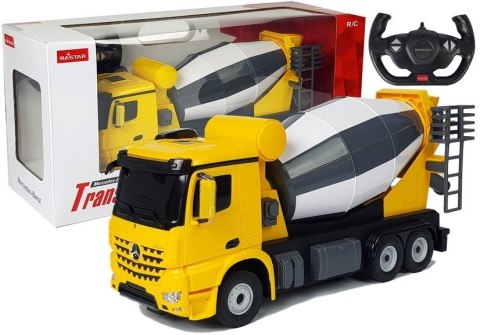 AUTO R/C MERCEDES-BENZ AROCS RASTAR 1:14 ŻÓŁTE NA PILOTA