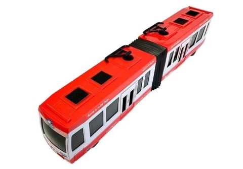 AUTOBUS PRZEGUBOWY Z NAPĘDEM FRYKCYJNYM CZERWONY