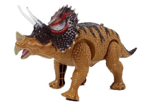 DINOZAUR TRICERATOPS ŻÓŁTY NA BATERIE