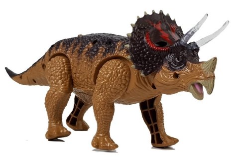 DINOZAUR TRICERATOPS ŻÓŁTY NA BATERIE