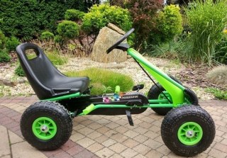 GOKART ZIELONY A-15 POMPOWANE KOŁA