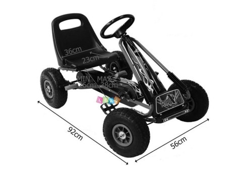 GOKART ZIELONY A-15 POMPOWANE KOŁA