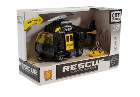 HELIKOPTER RATUNKOWY NA BATERIE 1:20 DŹWIĘK ŚWIATŁA