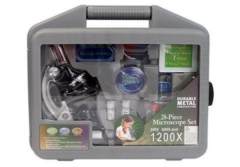 MIKROSKOP DZIECIĘCY WALIZKA NAUKA 300X 600X 1200X