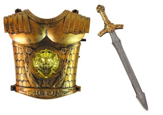 ZESTAW KOSTIUM RYCERZA DLA DZIECI KARNAWAŁ ZBROJA