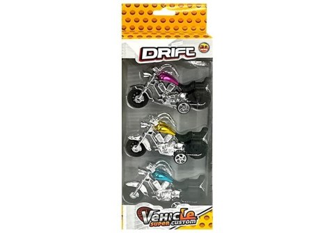 ZESTAW MOTOCYKLI 3 SZTUKI RESORAKI NAPĘD FRYKCYJNY