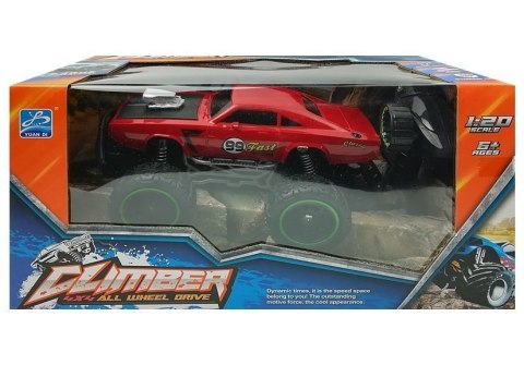 AUTO ZDALNIE STEROWANE R/C 6.5 KM/H WYSOKIE KOŁA CZERWONE