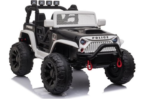 AUTO NA AKUMULATOR JC666 POLICYJNY BIAŁY