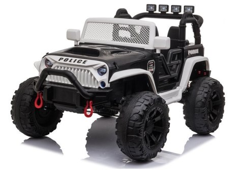 AUTO NA AKUMULATOR JC666 POLICYJNY BIAŁY