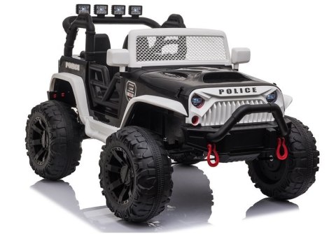 AUTO NA AKUMULATOR JC666 POLICYJNY BIAŁY