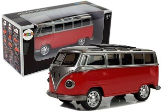 AUTOBUS RESORAK Z NAPĘDEM FRYKCYJNYM NA BATERIE ŚWIATŁA DŹWIĘKI CZERWONY