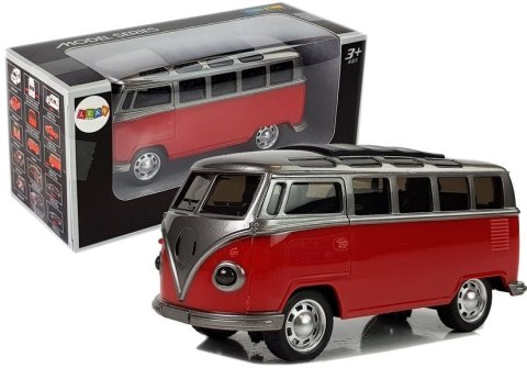 AUTOBUS RESORAK Z NAPĘDEM FRYKCYJNYM NA BATERIE ŚWIATŁA DŹWIĘKI CZERWONY