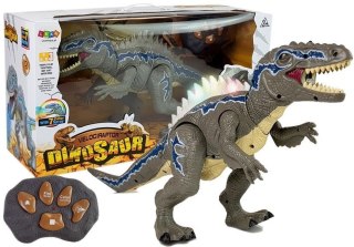 DINOZAUR ZDALNIE STEROWANY TYRANOZAUR ŚWIECI SZARY