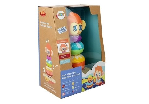 EDUKACYJNA PIRAMIDKA MAŁPKA Z DŹWIĘKAMI, NAUKA LICZB