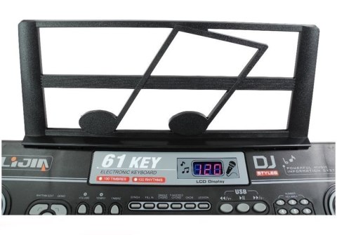 KEYBOARD ORGANY 328-06 MIKROFON ZASILACZ CZARNY