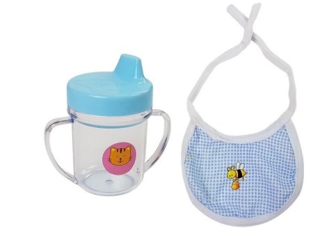 LALKA BOBAS 45 CM NIEBIESKIE UBRANIE