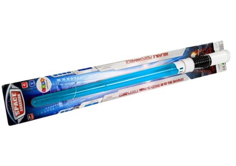 MIECZ ŚWIETLNY KOSMICZNY BOHATERA GALAKTYKI DŹWIĘKI NIEBIESKI 68 CM