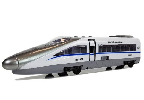 POCIĄG PENDOLINO Z NACIĄGIEM BIAŁY Z DŹWIĘKIEM I ŚWIATŁAMI