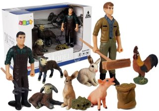 ZESTAW FIGUREK FARMA ZWIERZĘTA DOMOWE ROLNIK