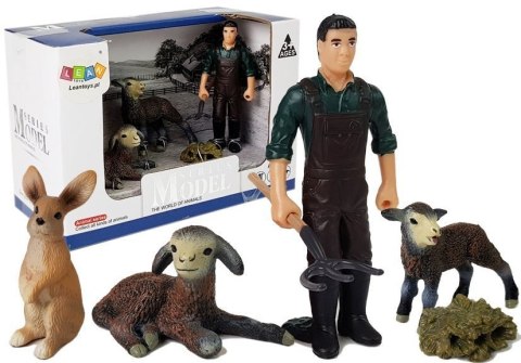 ZESTAW FIGUREK FARMA ZWIERZĘTA DOMOWE ROLNIK