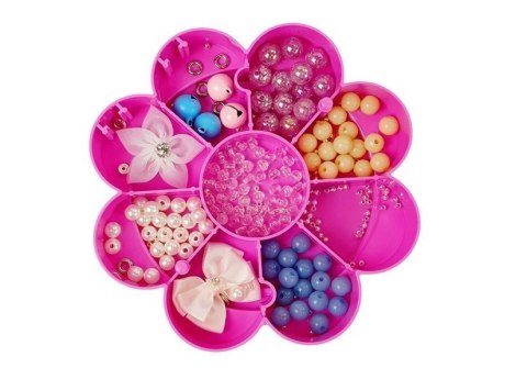 ZESTAW KORALIKÓW DO BIŻUTERII DIY SKŁADANE PUDEŁKO Z LUSTERKIEM