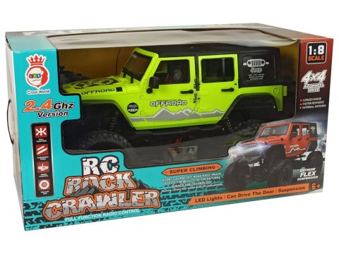 AUTO TERENOWE ROCK CRAWLER 2.4 GHZ ZIELONE AMORTYZATORY 4X4
