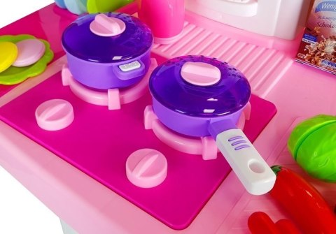 KUCHNIA WODA GARNKI ARTYKUŁY SPOŻYWCZE NA BATERIE DŹWIĘK RÓŻOWA