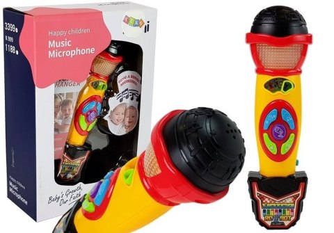 MIKROFON ŻÓŁTO- CZARNY KARAOKE NAGRYWAJĄCY PIOSENKI