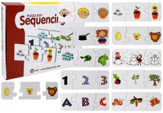 PUZZLE EDUKACYJNE UKŁADANKA NAUKA 10 POŁĄCZEŃ